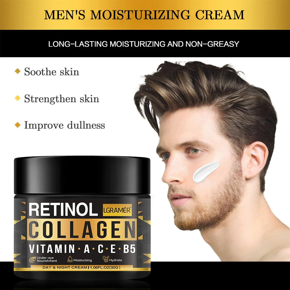 Men’s Retinol & Collagen Face Cream – Moisturizing, Brightening & Anti-Wrinkle