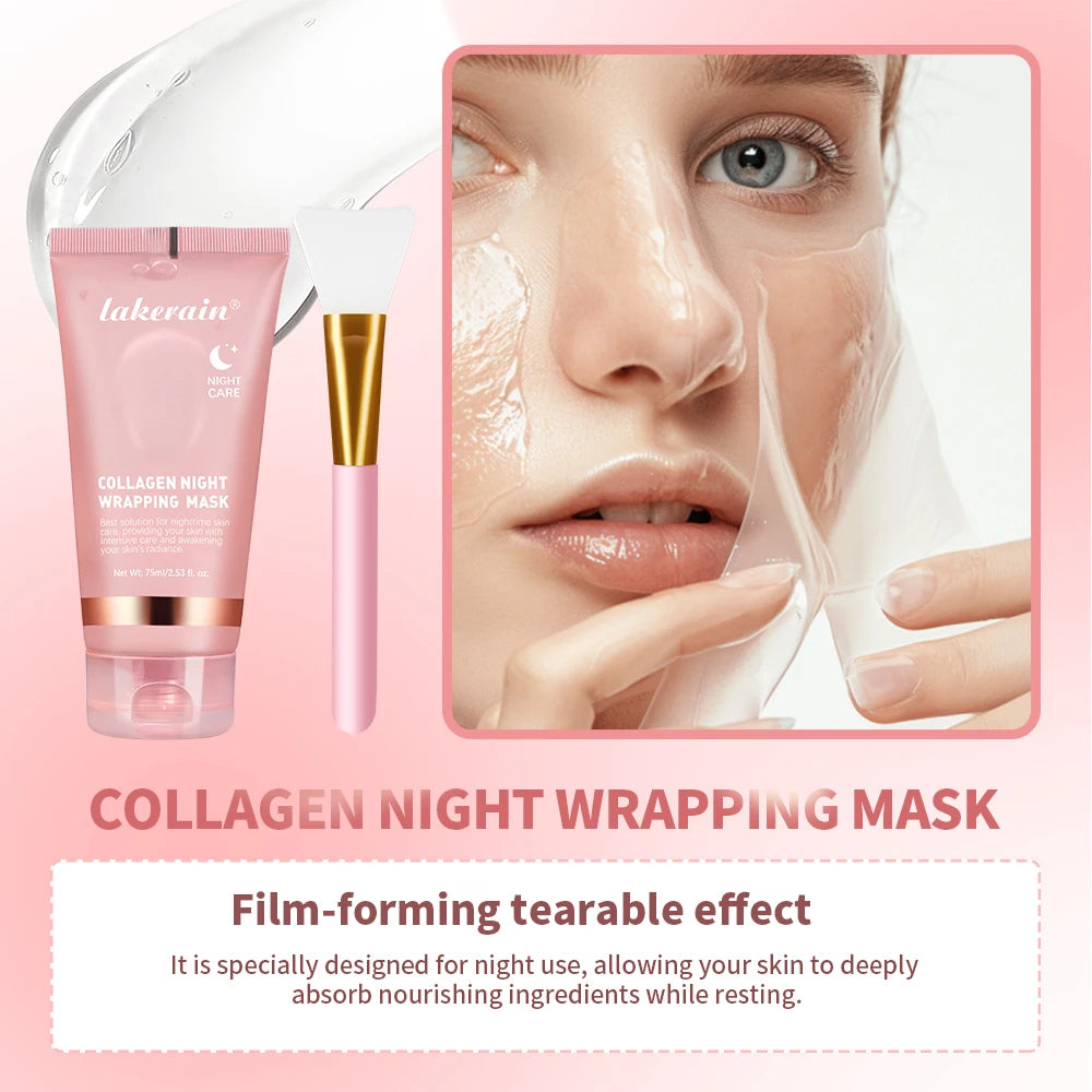Collagen Wrapping Mask & Brush Set – Glow, Firm & Brighten Skin (75ml)