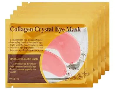 Gold Collagen Crystal Eye Masks – Firming, Hydrating & Anti-Aging Patches (10 Pairs)