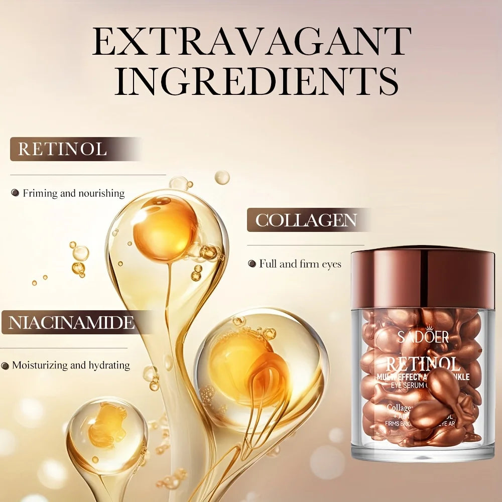 Retinol Multi-Effect Firming Eye Capsule Serum – Hydrating & Anti-Aging (45 Capsules)