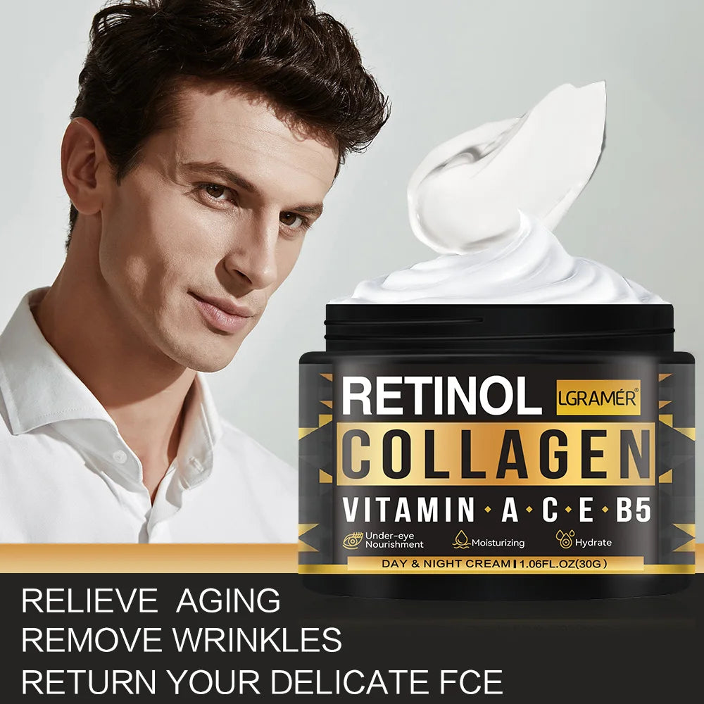 Men’s Retinol & Collagen Face Cream – Moisturizing, Brightening & Anti-Wrinkle