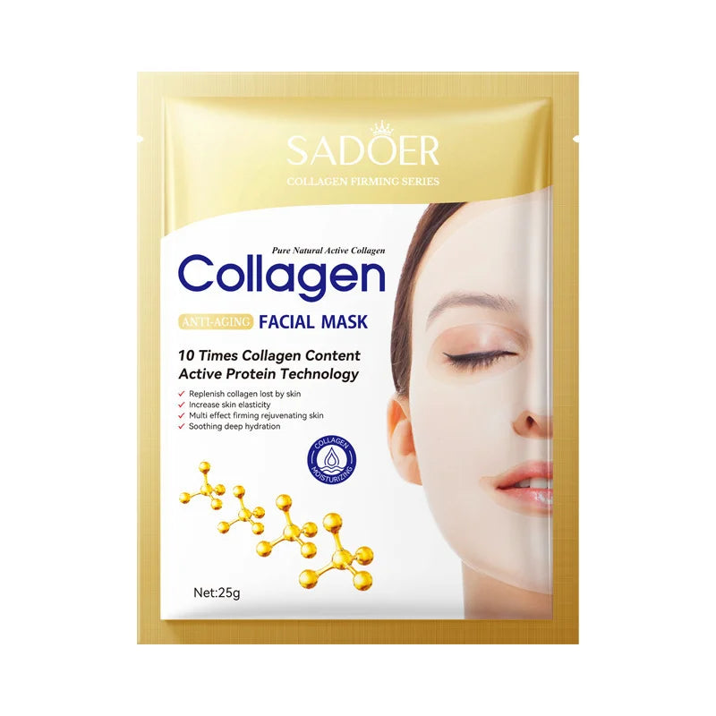 Collagen Anti-Wrinkle Facial Masks – Hydrate, Brighten & Firm Skin (Korean)