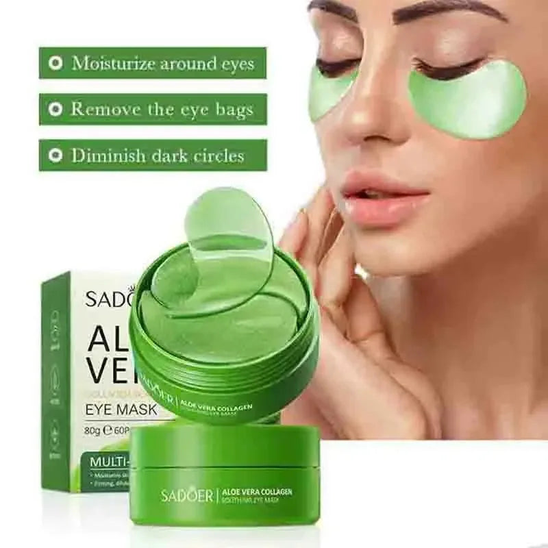 Aloe Vera Collagen Eye Masks – Brighten, Lift & Hydrate (60 Patches)