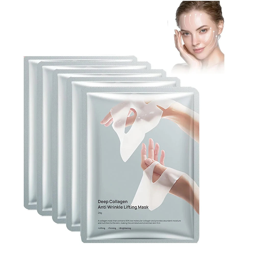 Deep Collagen Anti-Wrinkle Lifting Mask – Firm, Hydrate & Glow Overnight (5 Pack)