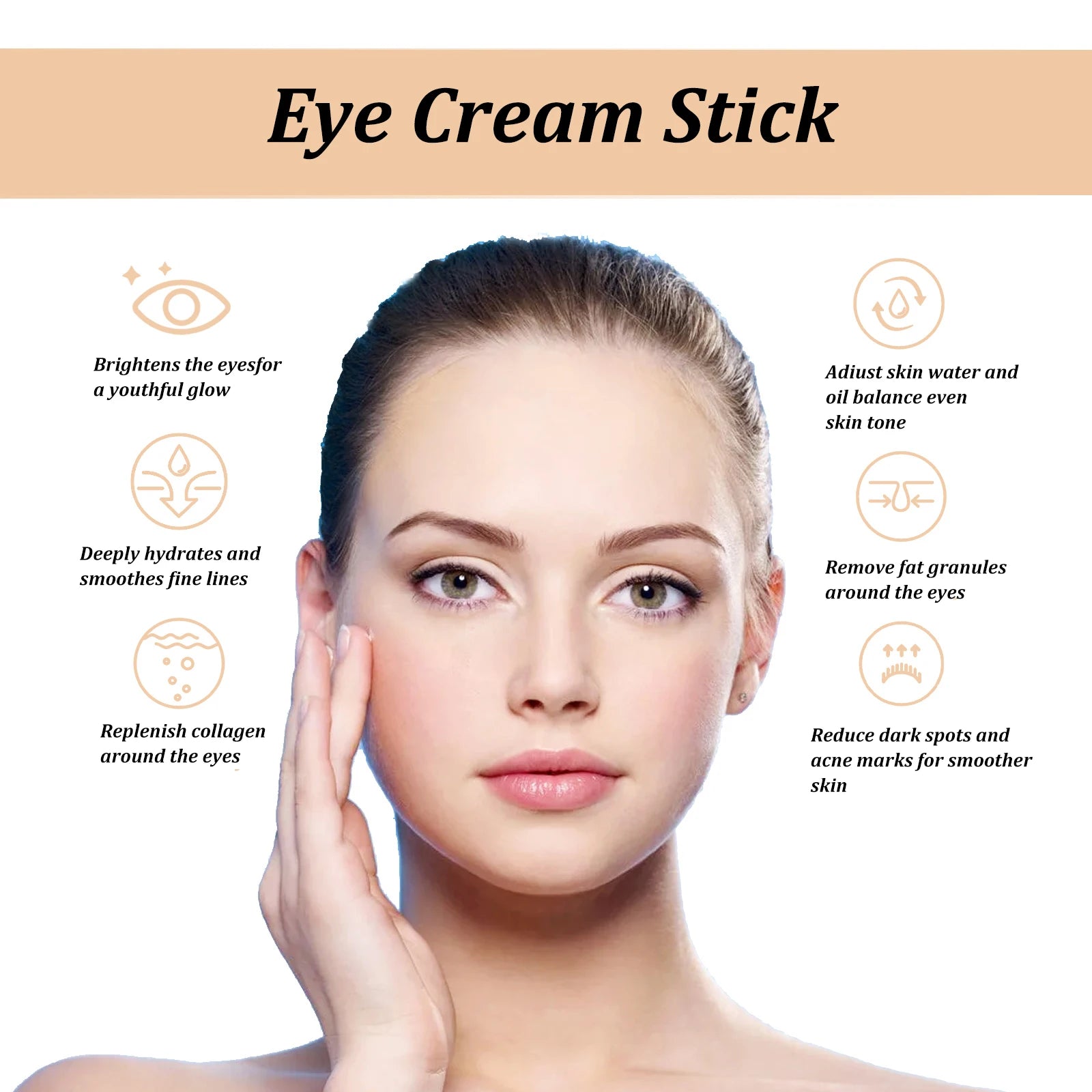 Snail Collagen Eye Cream Stick – Dark Circles, Puffiness & Fine Lines