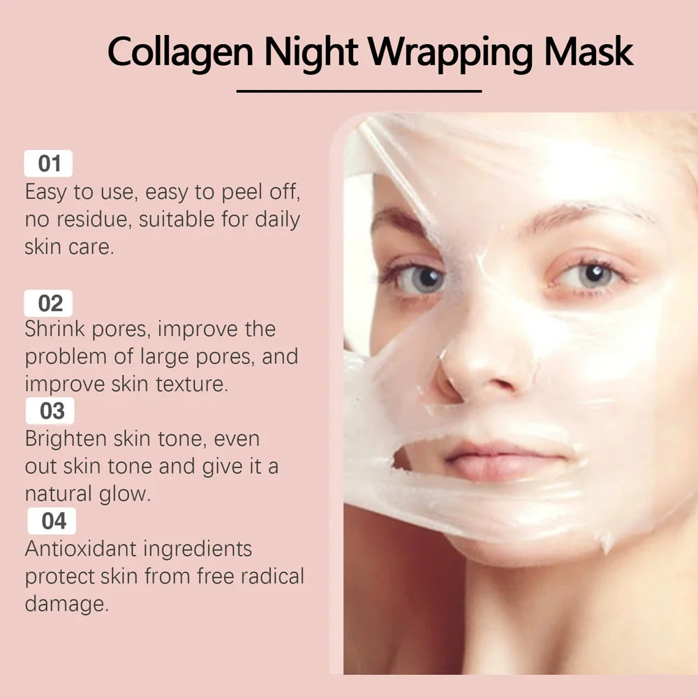 Korean Collagen Overnight Peel Off Mask – Deeply Hydrate, Brighten & Purify (75ml)