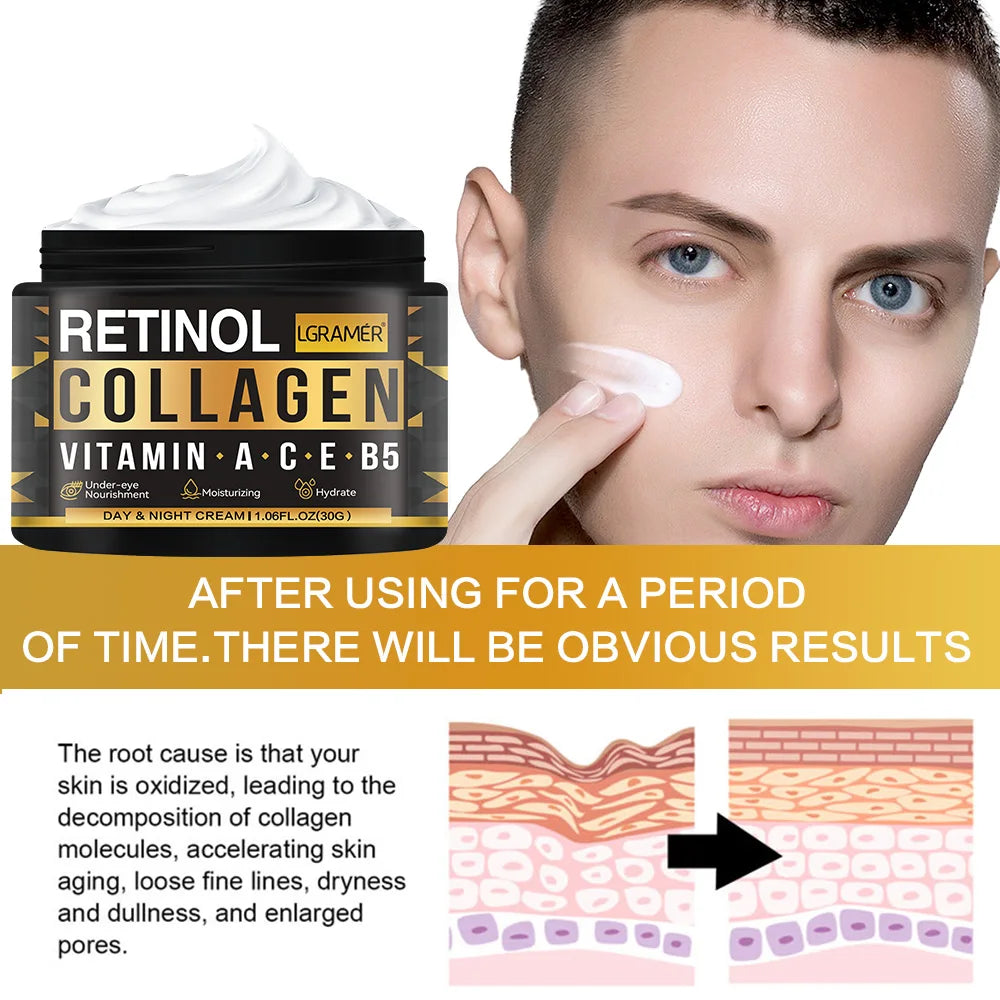 Men’s Retinol & Collagen Face Cream – Moisturizing, Brightening & Anti-Wrinkle