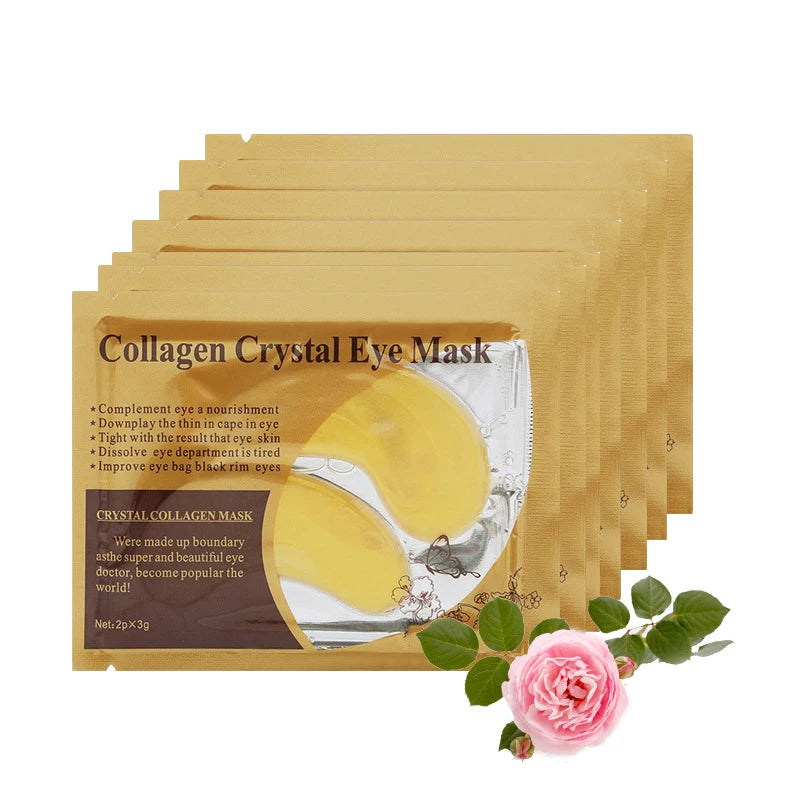 Gold Collagen Crystal Eye Masks – Firming, Hydrating & Anti-Aging Patches (10 Pairs)