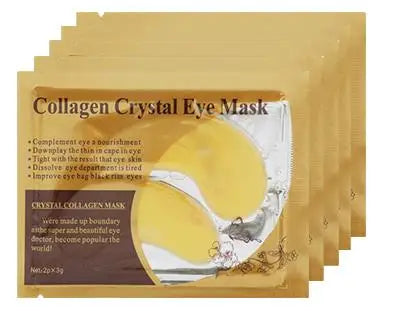 Gold Collagen Crystal Eye Masks – Firming, Hydrating & Anti-Aging Patches (10 Pairs)